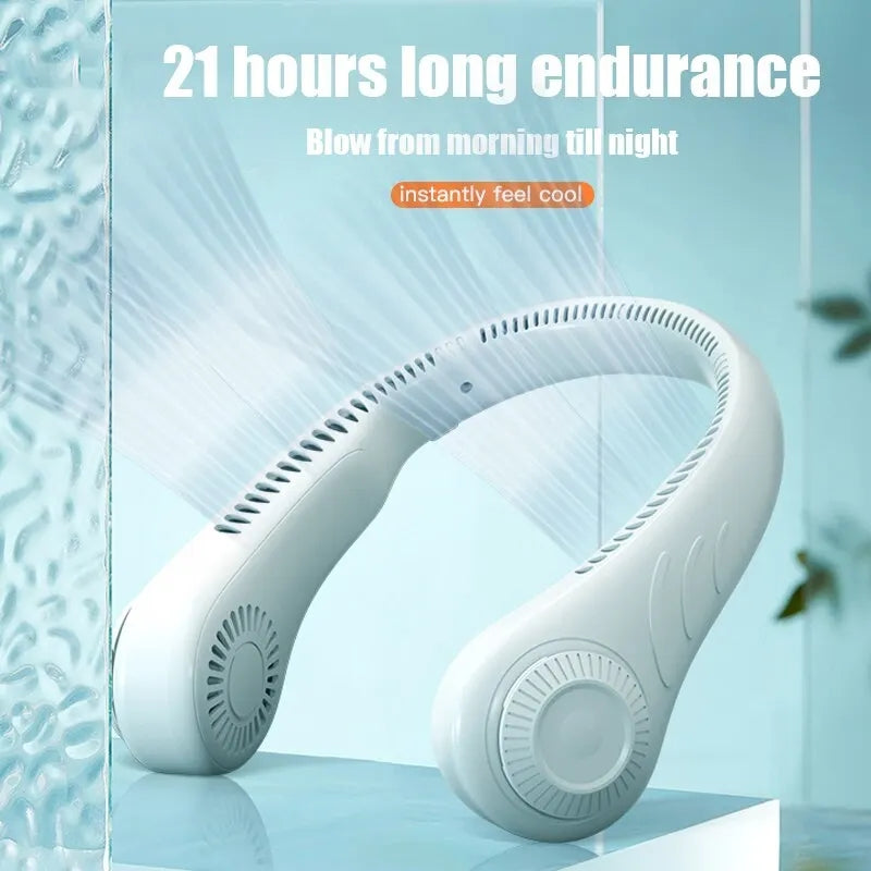 Rechargeable Portable Hanging Neck Fan (Imported)