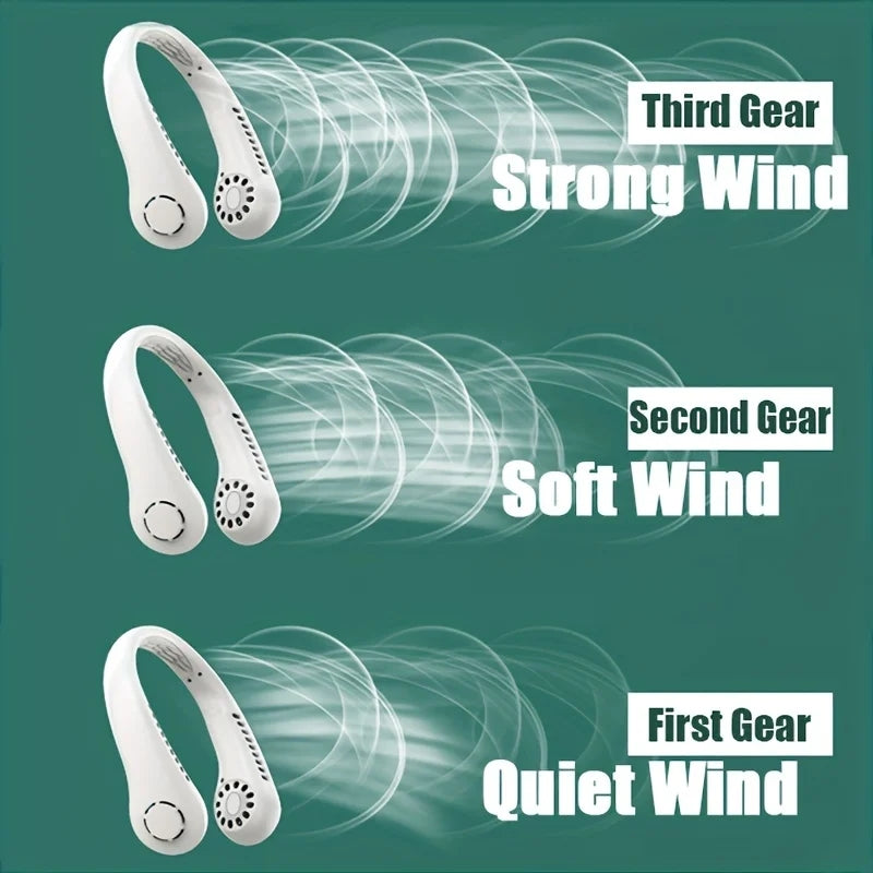 Rechargeable Portable Hanging Neck Fan (Imported)