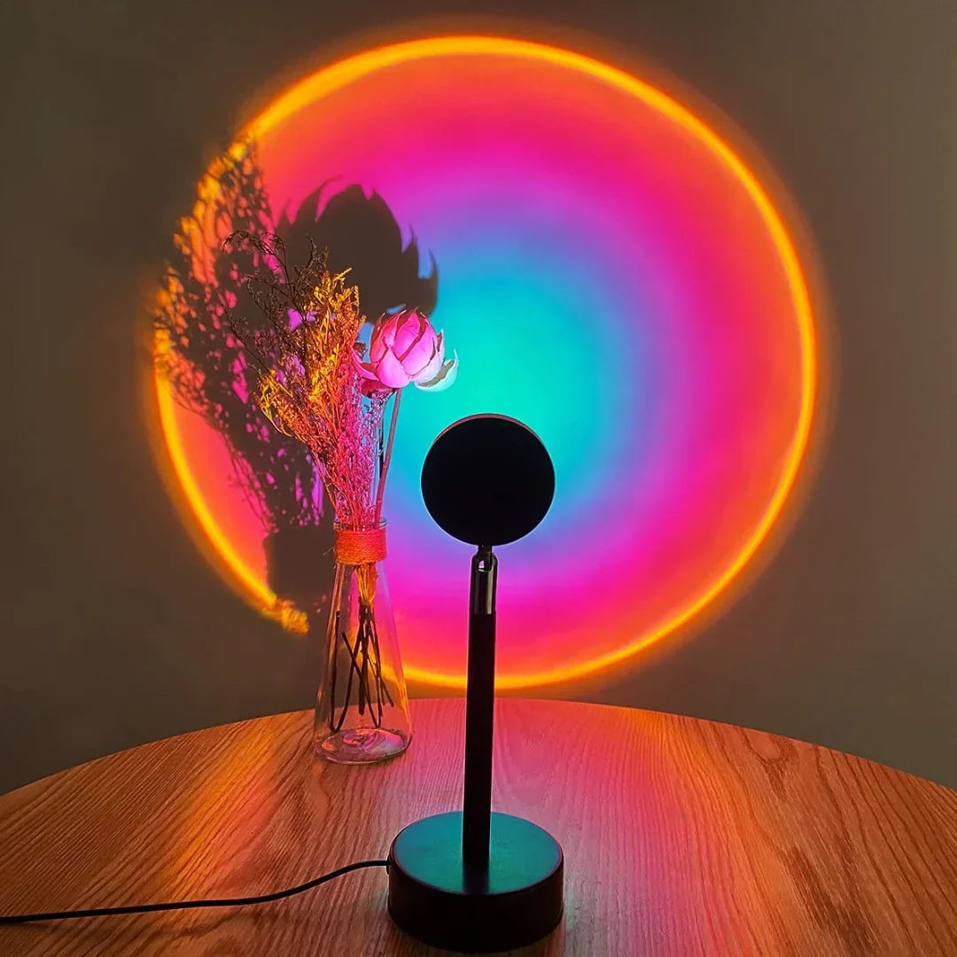 Remote Control RGB Sunset Lamp – 16 Color Table Lamp