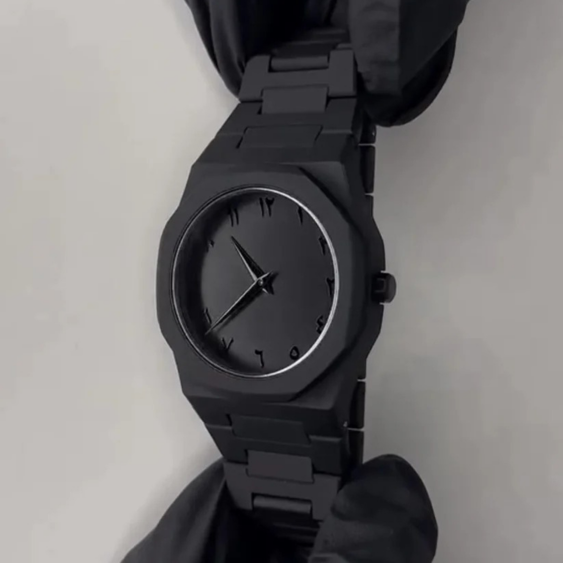 Black Arabic Aura Watch with Box