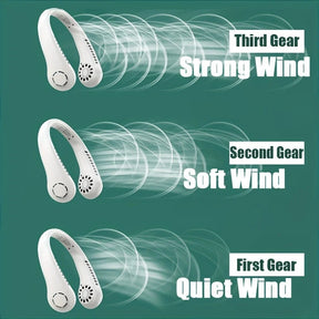 Rechargeable Portable Hanging Neck Fan (Imported)